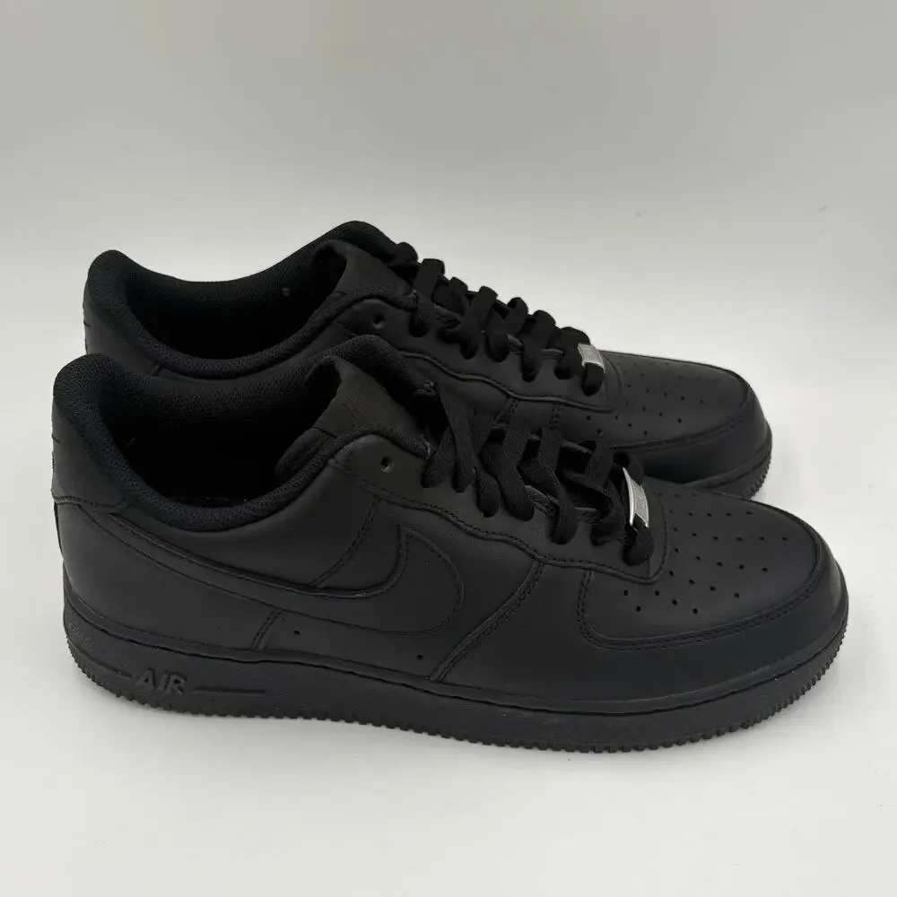 Nike Air Force 1 Low '07 Men’s Size 11.5 Low Top Black Sneakers CW2288-001 Used
